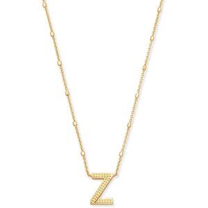 Letters Z pendant necklace for women fashion jewelry 14k gold plated brass